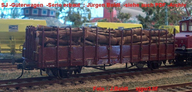 Güterwagen bei der MOB SJGW3